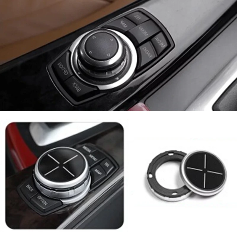 Серебряная крышка для контроллера мультимедийных колец BMW 1 2 3 5 серии X5 X6