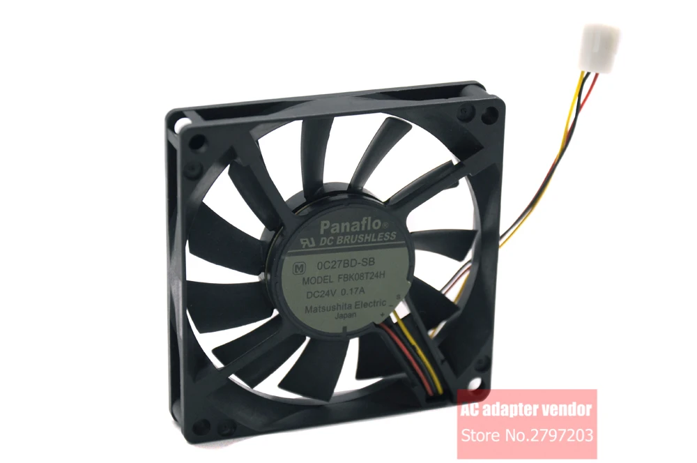 Вентилятор охлаждения Panaflo FBK08T24H DC 24 В 0 17 а 80*80*15|cooling fan|24v dc cooling fan24v fan |