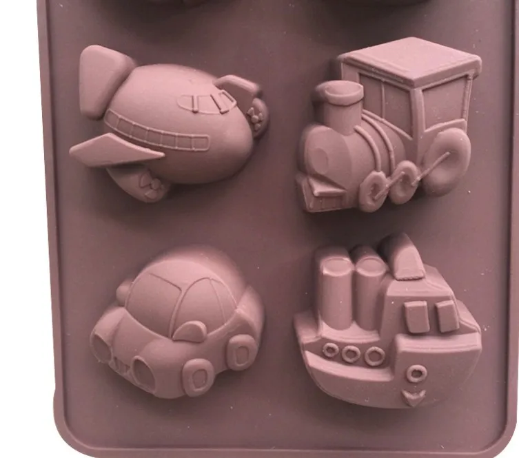 Силиконовая форма для льда самолета лодки поезда 8 ячеек 22 5*11 6*2 см | Дом и сад