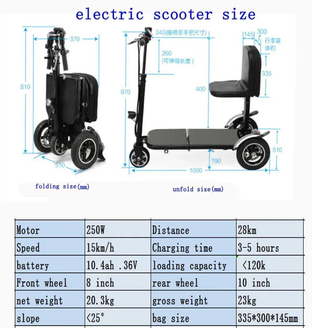 

Folding Three-wheel Four-wheel Mobility Scooters For The Elderly, Disabled People