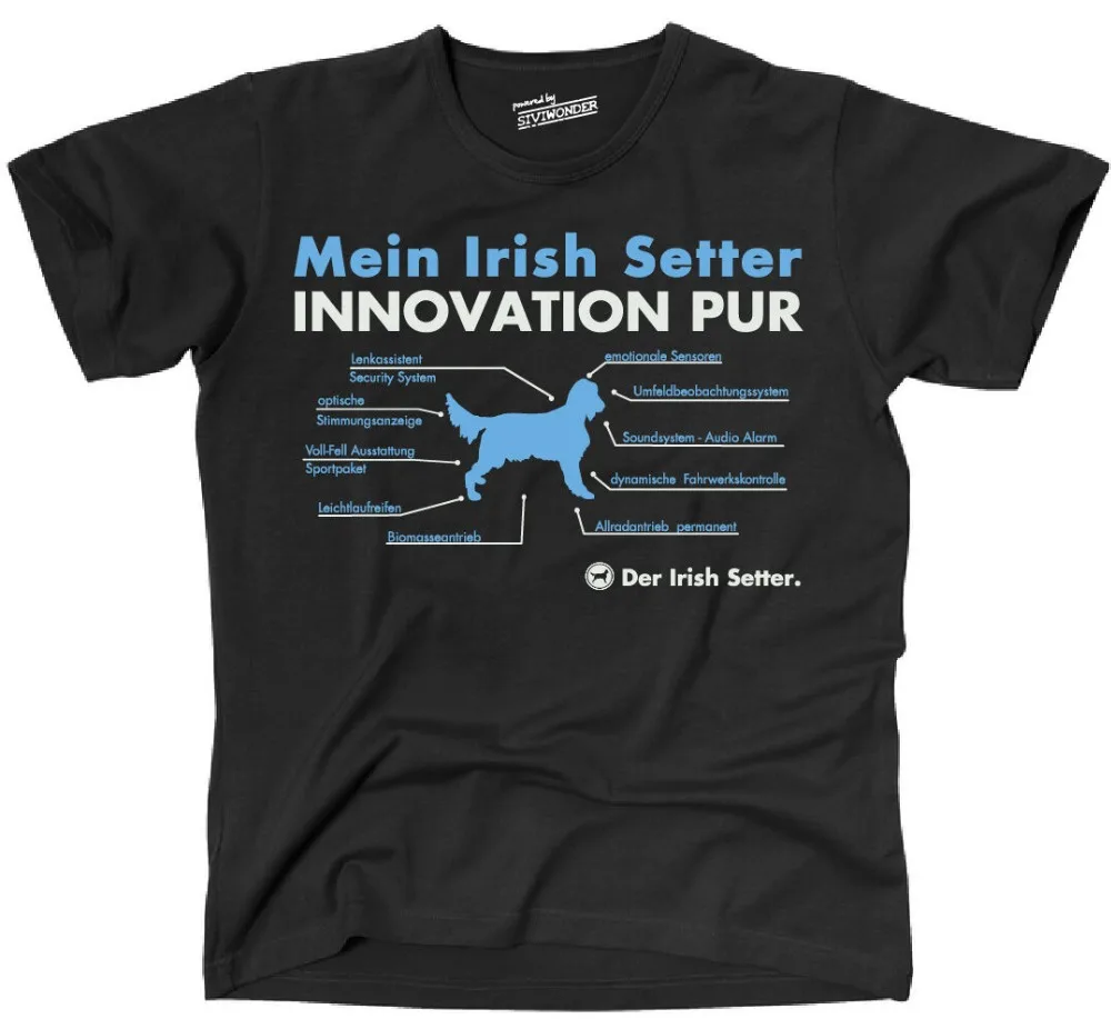 Футболка TINNO Hunde Hund INNOVATION PUR IRISH SETTER Fun Siviwonder|Мужские футболки| |
