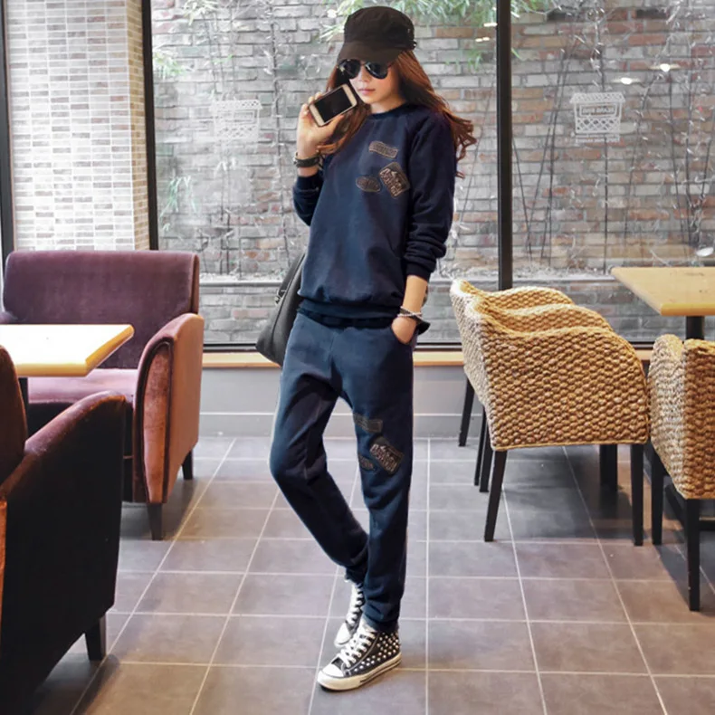 Женская спортивная одежда спортивные костюмы осень зима размера плюс