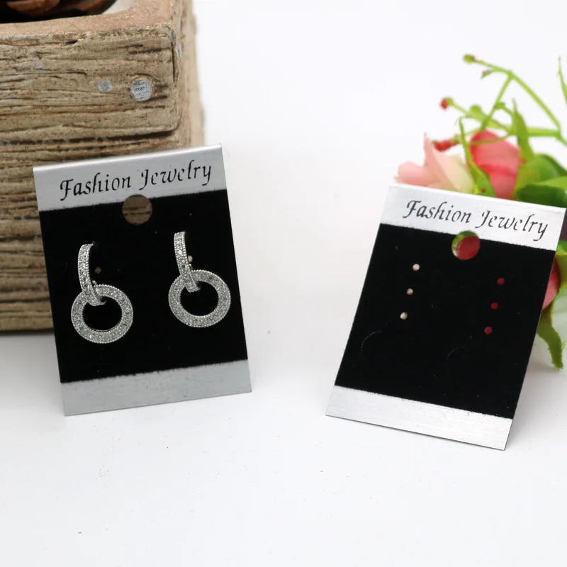 100pcs/lot Kraft Velvet Jewelry Card for 3 Pairs Earring Set Multi Color Vintage Classic Hang Tag Displays | Украшения и
