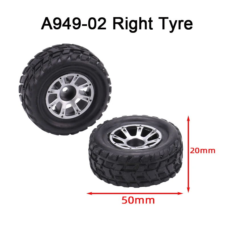 2 шт./лот WLToys 1:18 RC автомобиль запасные части колеса шины A949 01/A959 01/A969 01/A979 01/B/K929B