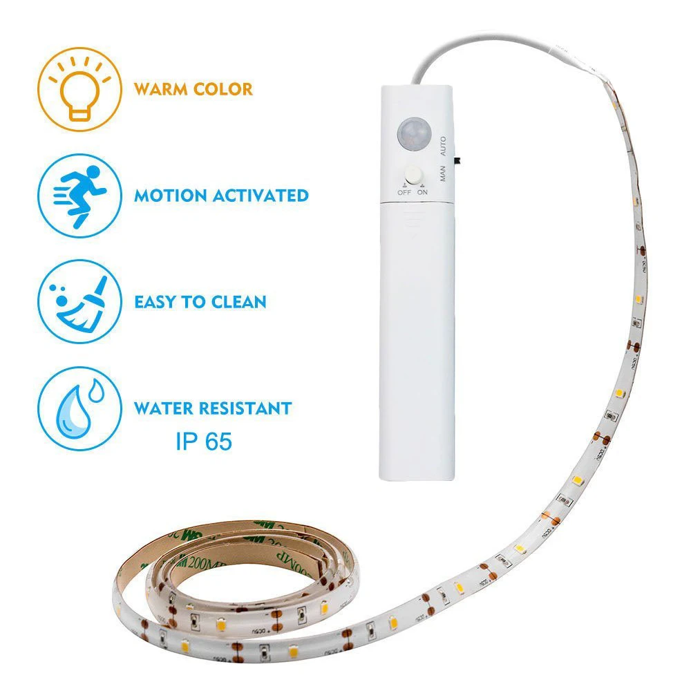 Гирлянда DONWEI с ИК датчиком движения 30 светодиодов 1 м 2835 SMD на батарейках|led strip 1m|led