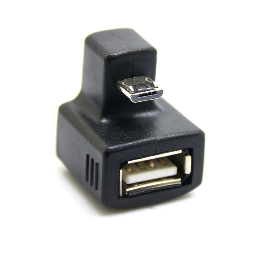 Женский удлинитель адаптер с конвертером Micro USB OTG к 2 0 Новый вверх вниз угловой 180