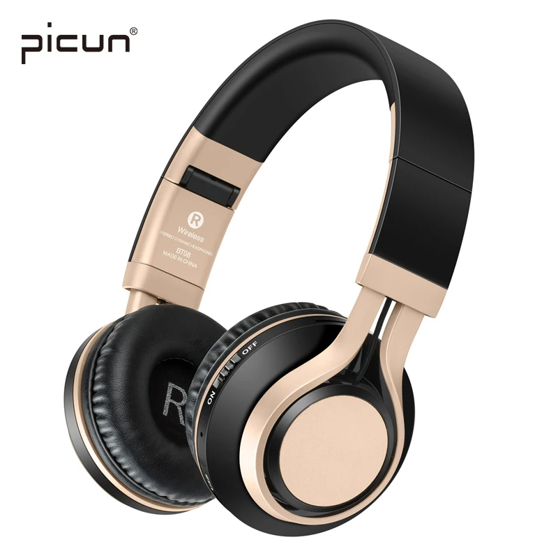 Беспроводные наушники с микрофоном Bluetooth гарнитура поддержкой TF карты Fm радио