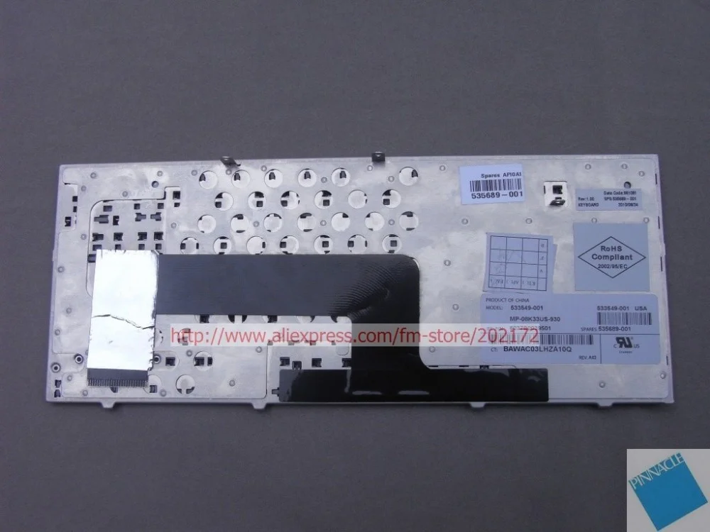 Черная клавиатура для ноутбука 535689 001 533549 6037B0039501 hp Compaq MINI 110 1000 series|notebook keyboard|keyboard