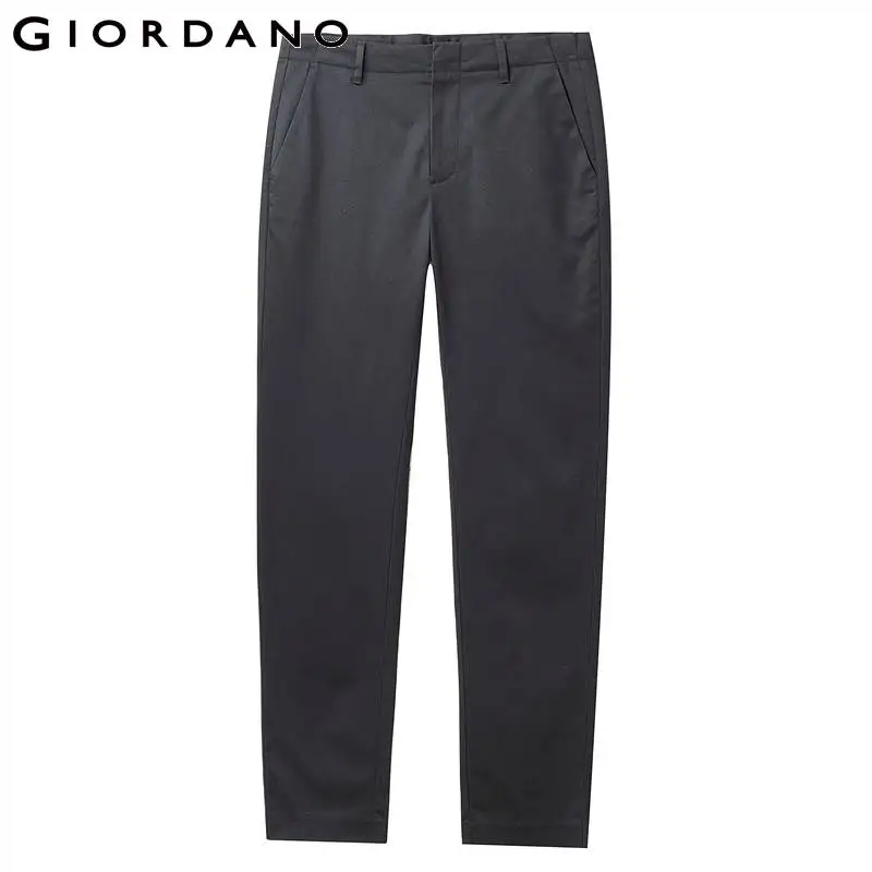 Giordano мужские повседневные брюки slim fit выполненные из натурального хлопка имеется