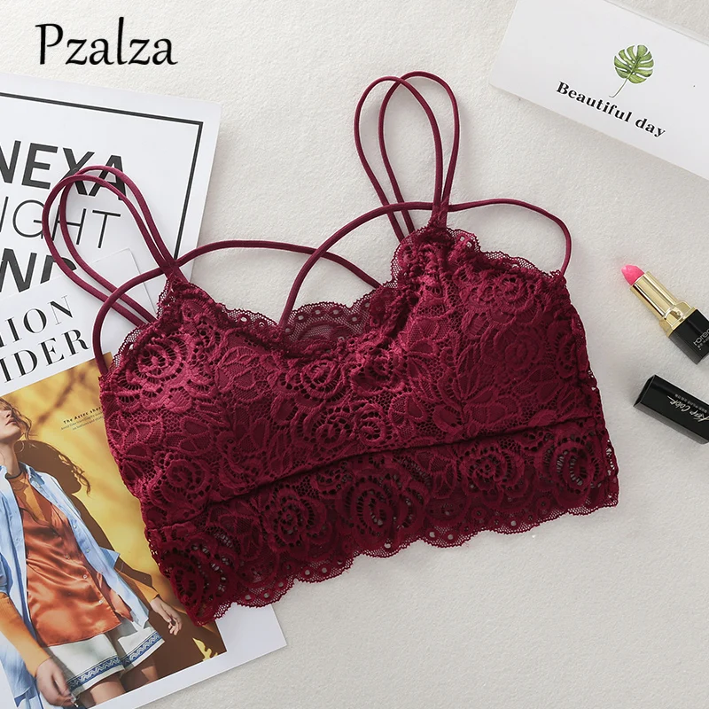 Женский сексуальный укороченный топ с перекрестными ремешками кружевной