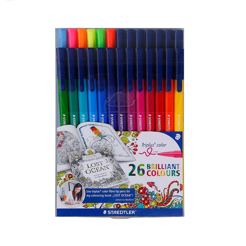 Немецкая цветная Акварельная ручка STAEDTLER волоконная 1 0 для рисования водяной