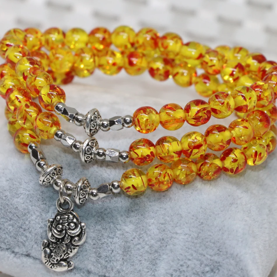 Заводская цена бесплатная доставка моды многослойные браслеты желтый попкорн