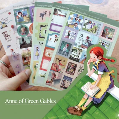 Классическая Anne of green gables/daddy long legs/Алиса в стране чудес, Набор стикеров для украшения сказок