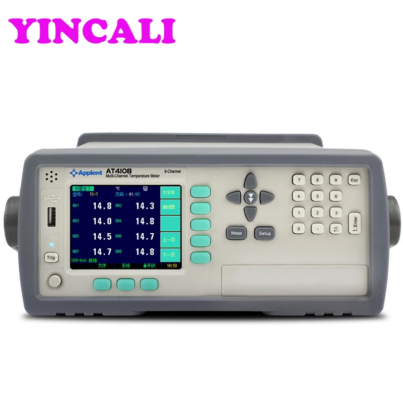 AT4108 Многоканальная система Температура метр тестер с 8 каналов термометр