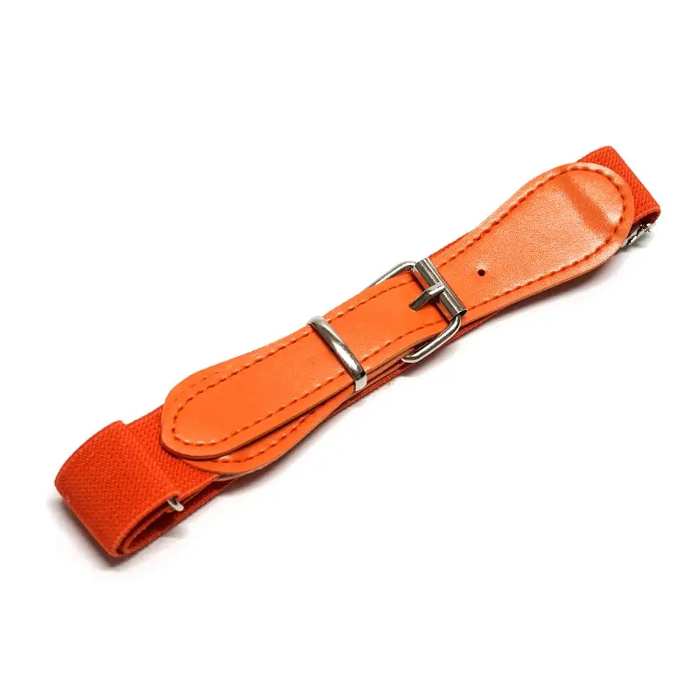 Г. Детский пояс с эластичной резинкой на талии для девочек; детские ремни; Разноцветные эластичные пояса; Ceinture Sterglaw Y211 - Цвет: Оранжевый