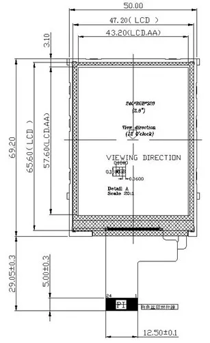 ЦМО 2,8 дюймов 24PIN HD TFT lcd цветной экран ILI9341 IC 240*320 QVGA 16 бит MCU интерфейс без сенсорной панели(вставной