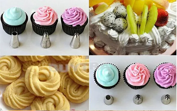 6 шт./компл. насадки для обледенения тюльпаны розы Кондитерские наконечники