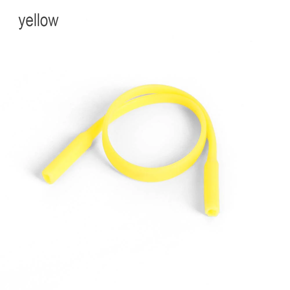 yellow 1/2 шт. регулируемые силиконовые очки цепочка для солнцезащитных очков очки ремни спортивный ремешок для телефона, держатель для телефона эластичные Нескользящие строка веревки Лидер продаж - Цвет: yellow