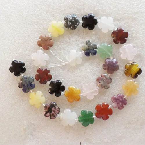 (1 прядь/партия) оптовая продажа натуральный резной смешанный камень цветок