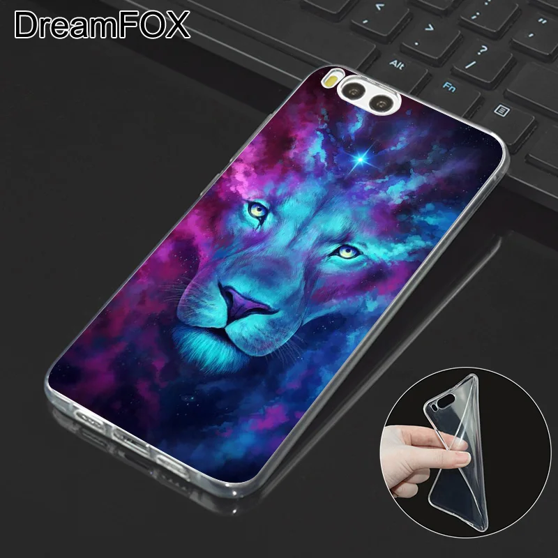 DREAMFOX L611 Волк и Лев Мягкий ТПУ силиконовый чехол для Xiaomi Mi Note 2 3 4 5 6 8 SE M5 4C 4S 5C 5S 5X 6X A1