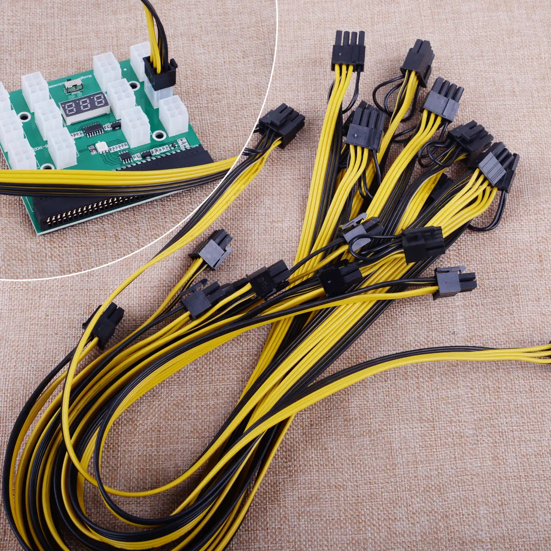 LETAOSK Высокое качество 10 шт 50 см кабель питания PCI-E 6P до 8P для DPS-1200FB эфириум