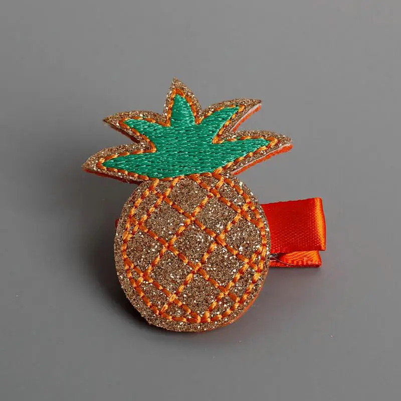 2 шт./компл. Детские аксессуары для волос заколки с вышивкой фруктов детей девочек