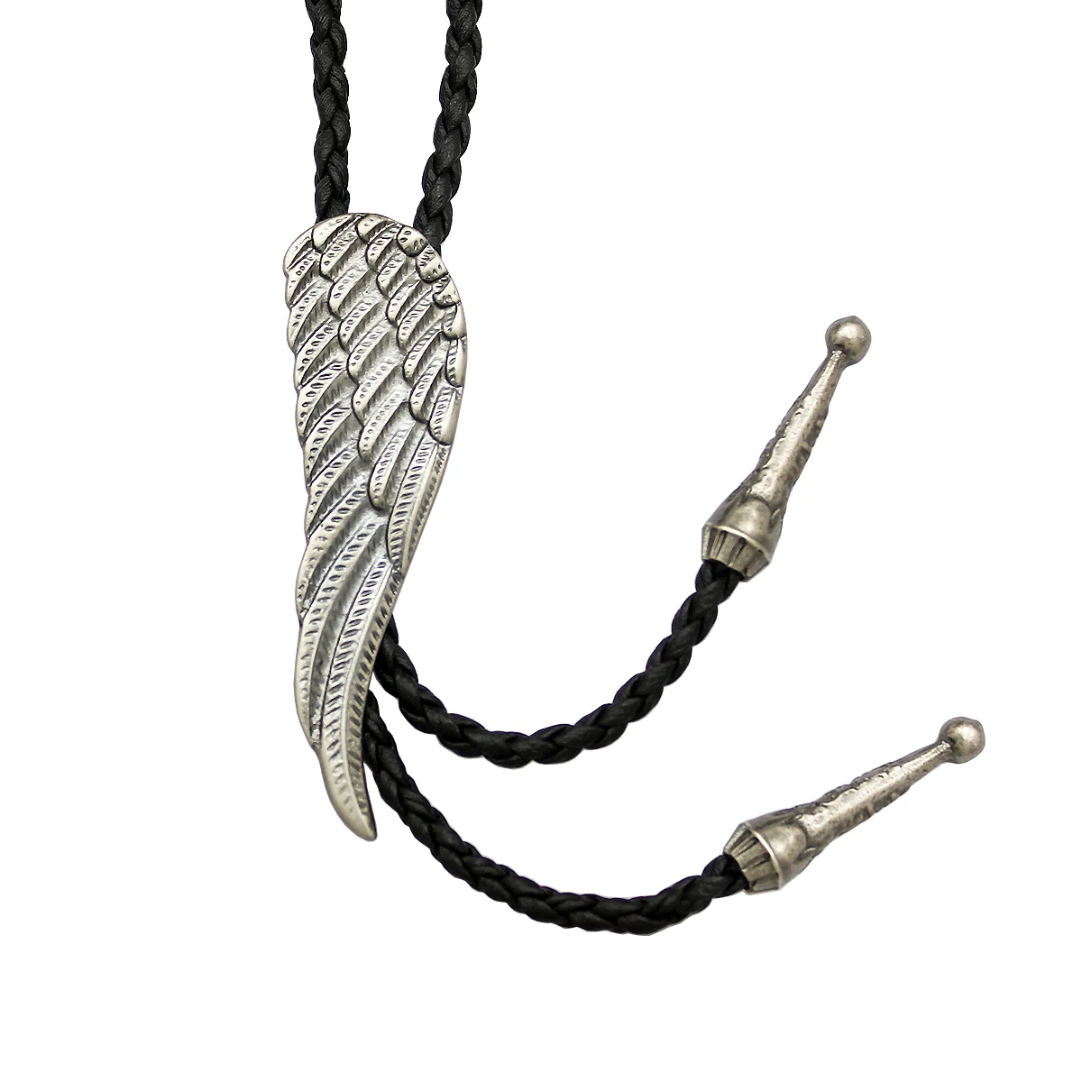 Западная Ретро Посеребренная Крыло ангела-хранителя кожа Rodeo Bolo Bola галстук