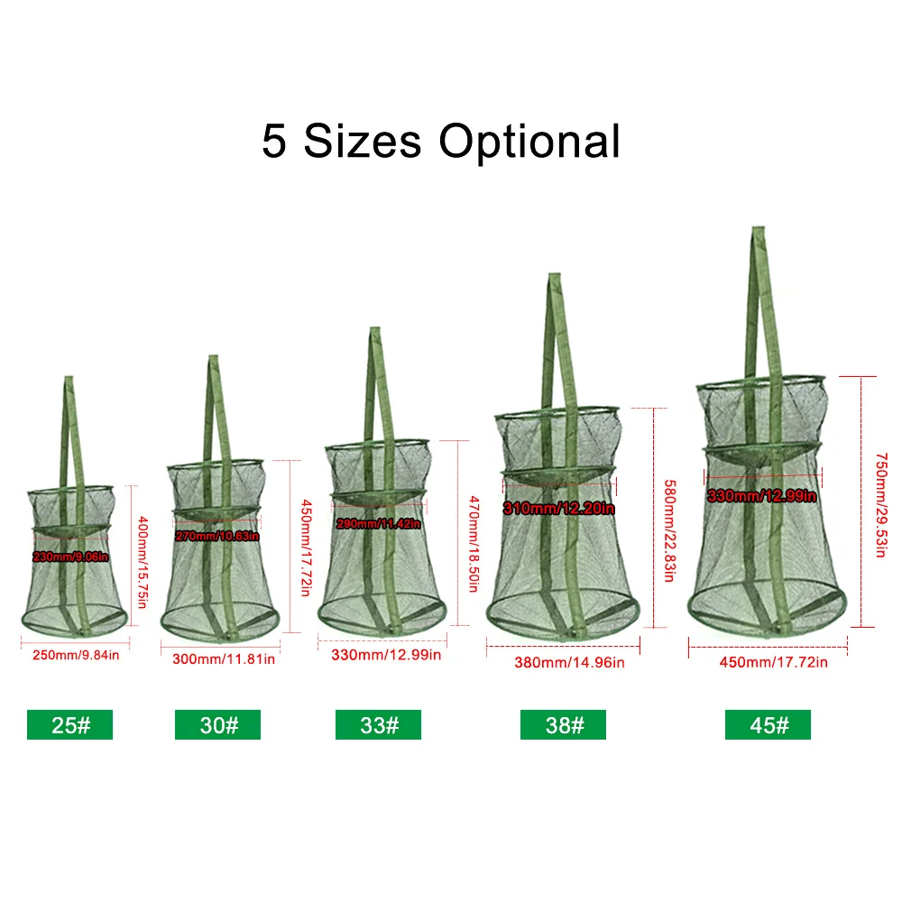 Складная рыболовная сеть быстросохнущая клетка для рыбы складная корзина