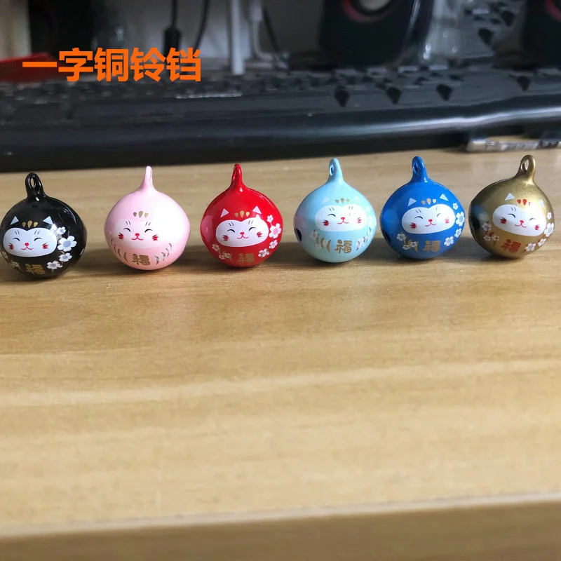 5 шт счастливый кот DIY ручной работы Maneki Neko Sakuran Фортуны колокольчики медные
