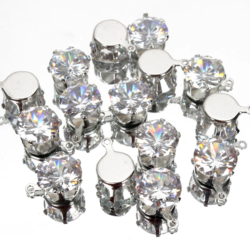 НОВАЯ распродажа! 100 шт./лот блестящие пришивные камни высокого качества 10 мм с