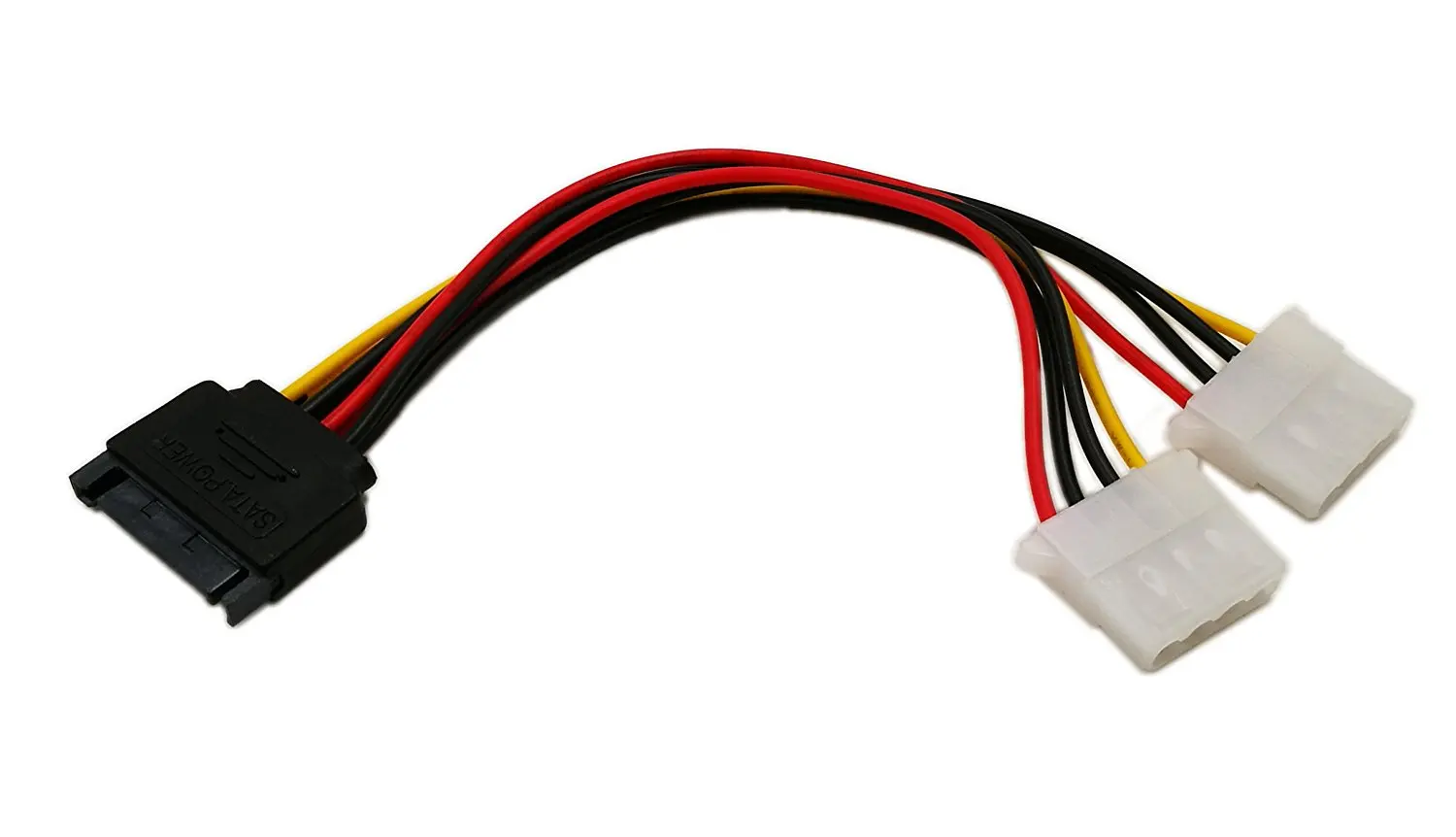10 шт. 6 &quotSATA 15 контактный штекер к двойному 4 Molex гнездовой Y сплиттер Ide жесткий