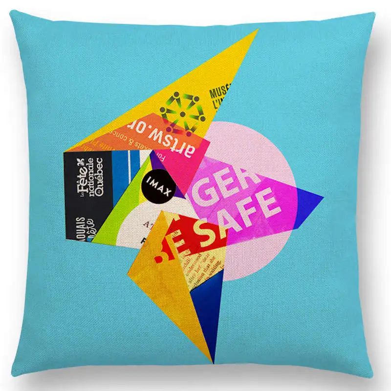 Геометрические Цветные Блоки декоративные буквы коллаж красочное искусство