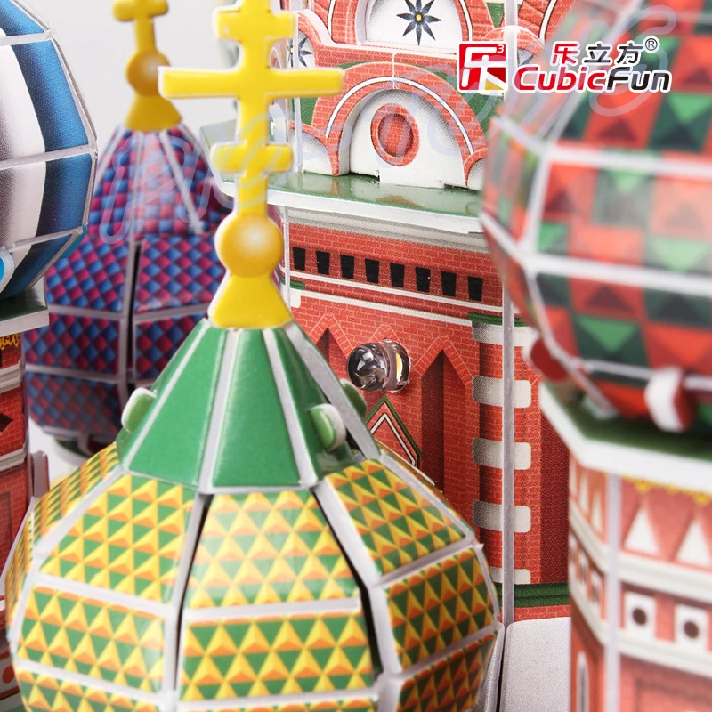 New Arrival Gift ST.Basil's Cathedral 3D Puzzles LED Display Model Building Toys Education DIY Stereopsis Training Handmade Game | Игрушки