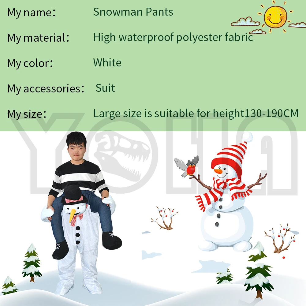 Рождественский праздничный костюм снеговика надувные костюмы забавные вечерние