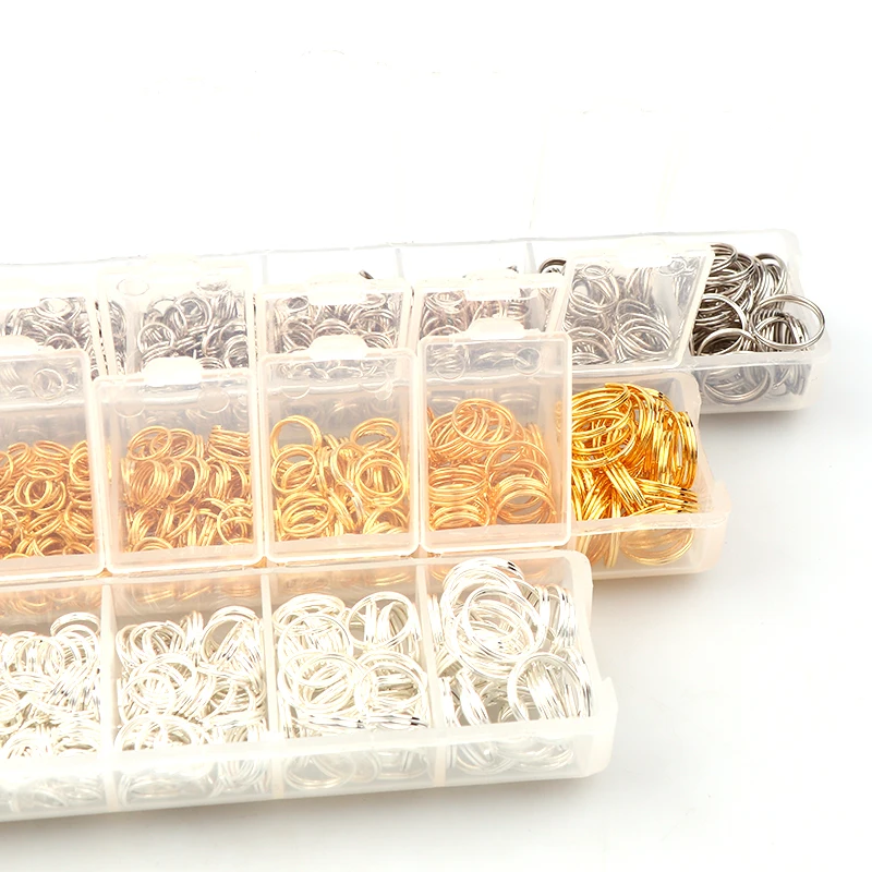 Металлические двойные петли с золотым и белым покрытием K серебряным открытые