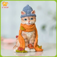Кленовый лист · кошка силиконовая форма животное котенок подарок на день рождения украшение дома свеча Смола плесень - Цвет: C