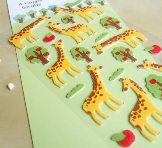 Симпатичный мультяшный Жираф фетровый стикер DIY нетканый материал