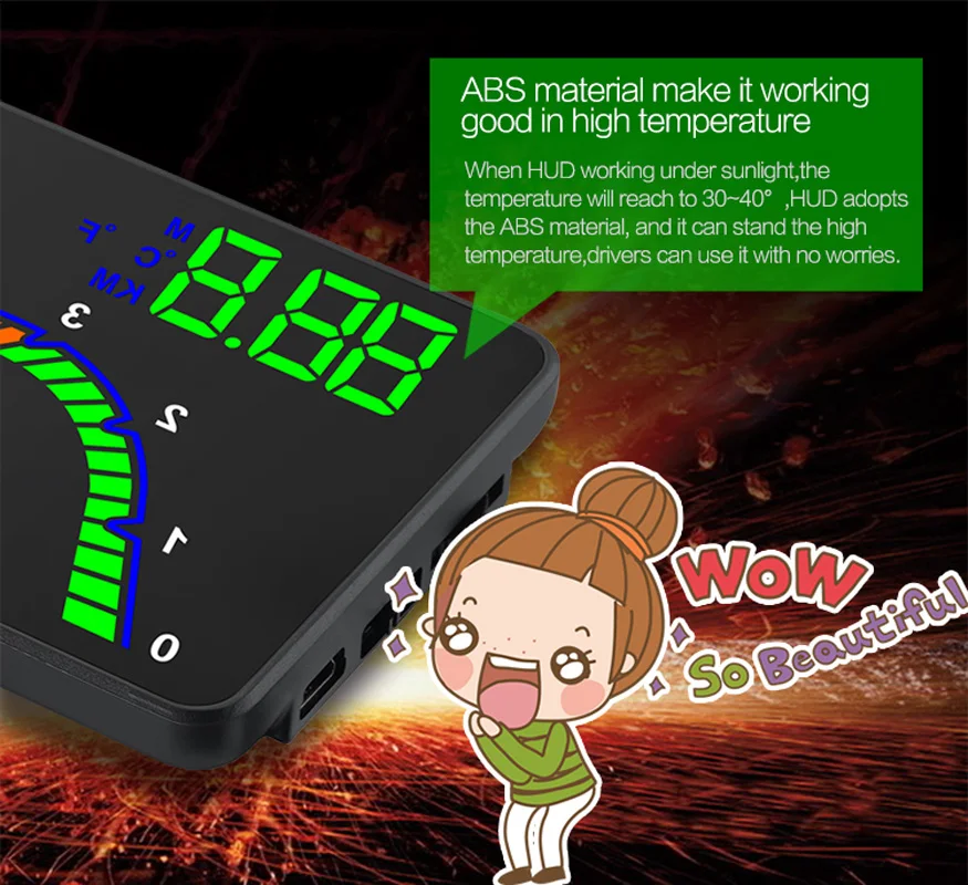 4 дюйма T100 автомобилей HUD Head Up Дисплей OBD2 II EOBD Overspeed Предупреждение Системы