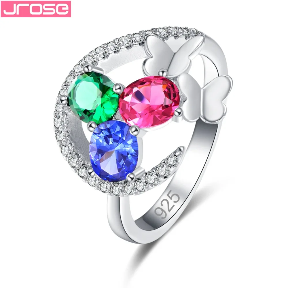 JROSE новинка украшения в виде бабочки изысканный зеленый синий белый красный