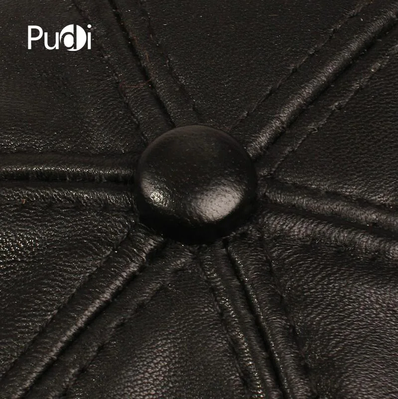 HL044 men's winter hats New Men's 100% Genuine Leather Hat Cap Baseball Adjustable real leather spring caps hats