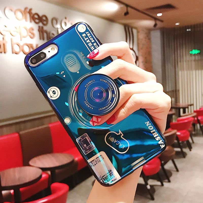 Винтаж Idear Камера чехол для iPhone XS MAX XR 6 6s 7 8 плюс крышка Роскошные Blu-Ray чехлы с