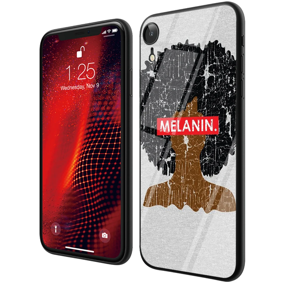 Мягкий чехол из закаленного стекла Lavaza Melanin Poppin Aba girl для iPhone 6 6S 7 8 Plus 5 5S SE XR X XS 11 Pro