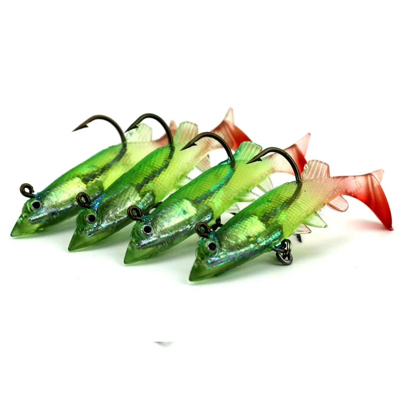 Рыболовные приманки 2 шт хвостовые бионический пластик искусственные с крючками