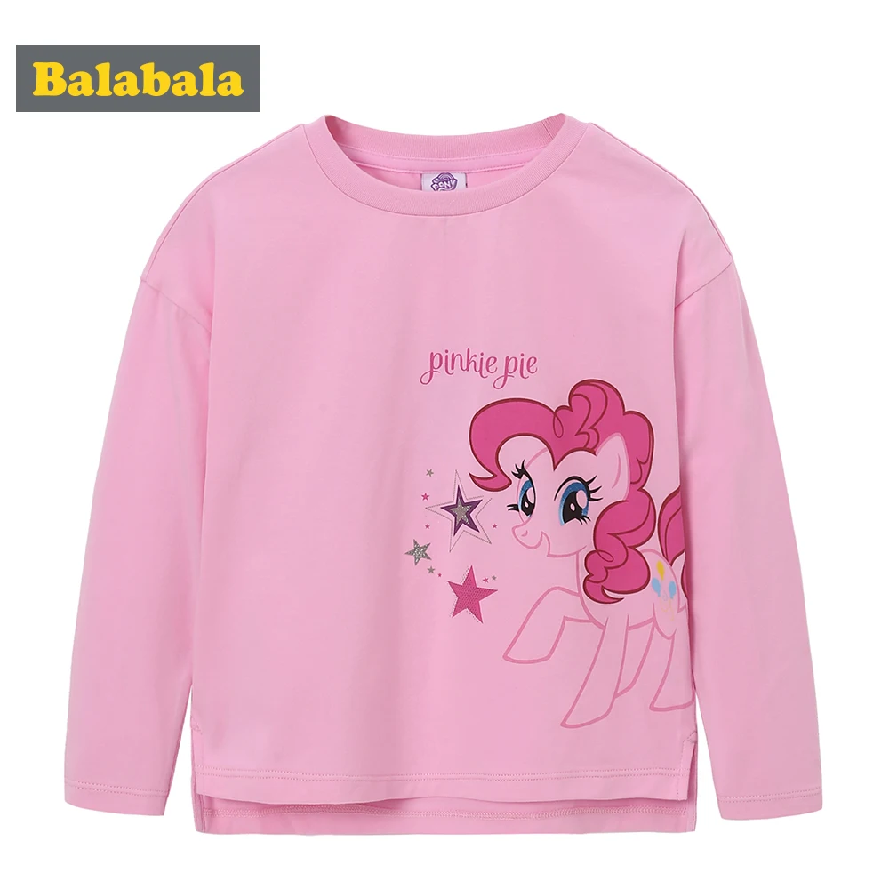 Balabala/рубашка с длинными рукавами и рисунком для маленьких девочек Детский свитер