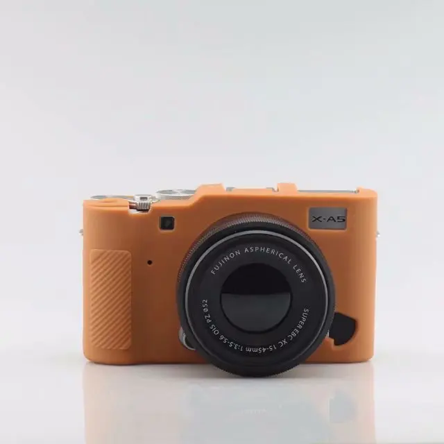 XA5 brown Хороший мягкий силиконовый резиновый беззеркальных системы камера защитный средства ухода за кожей чехол Сумки для Fujifilm XT3 XT-3 XT100 XT10 XT20 XA5 - Цвет: XA5 brown