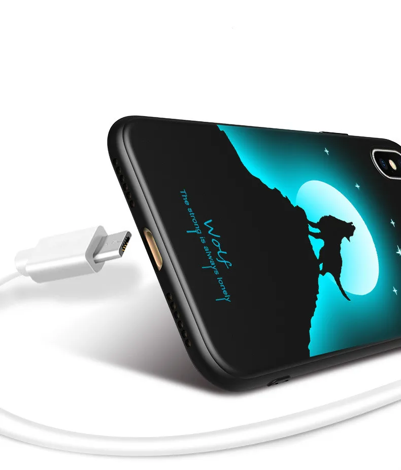 Чехол с 3d-подсветкой ZUCZUG для Iphone 6 6S 7 8 X Plus светящийся чехол рисунком S 10 чехлы