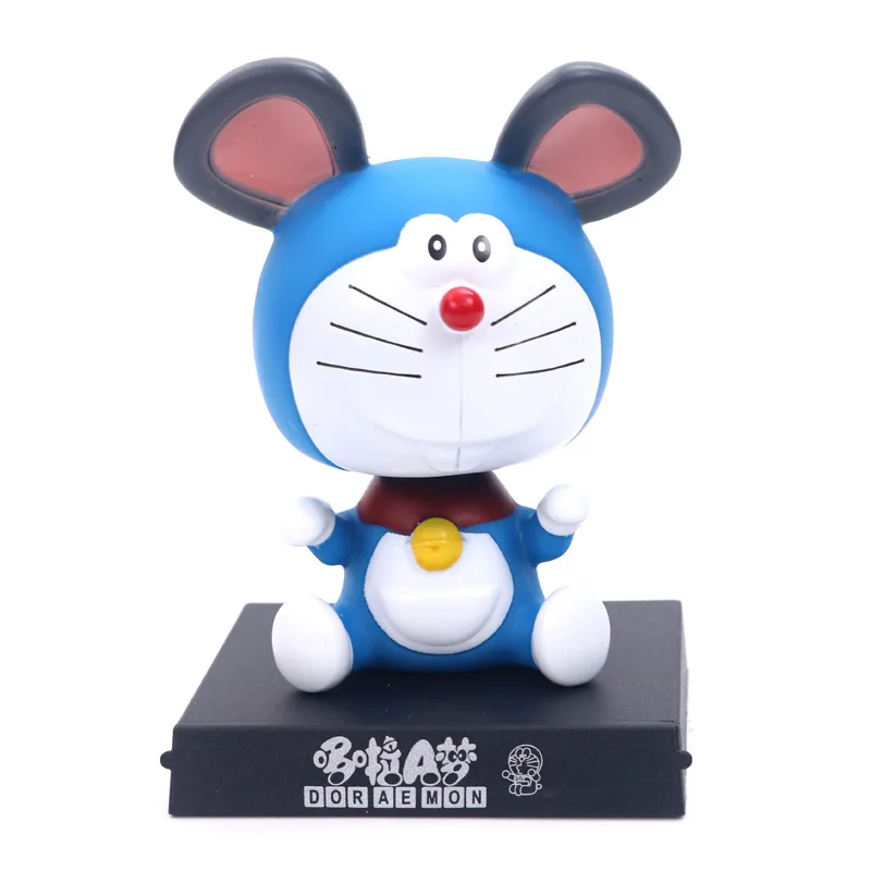 Doraemon 12 символических животных Аниме фигурки 11 см трясущийся телефон держатель
