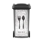 DIY Творческий 3D мусорное ведро Стикеры, столовая ложка, вилка, настенные фотообои печать деколь, съемная самоклеющиеся Кухня аксессуары