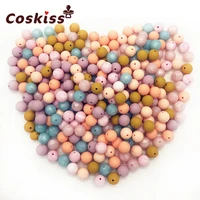 0 4712mmmixed color natural round silicone beads food grade silicone beads baby teether toys diy baby necklace bracelet