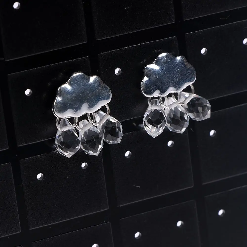 Новый дизайн 1 пара модные трендовые женские элeгaнтнaя милaя серебристого цвета